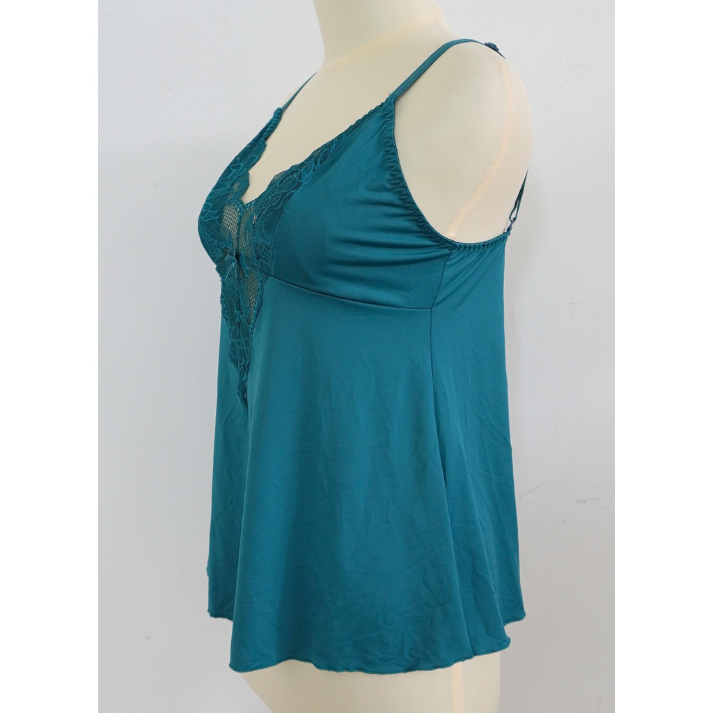 Lingerie Wanita / Sleepwear Renda Setelan Baju Tidur Kamisol Celana Pendek ST YVES SY3841DGR-2