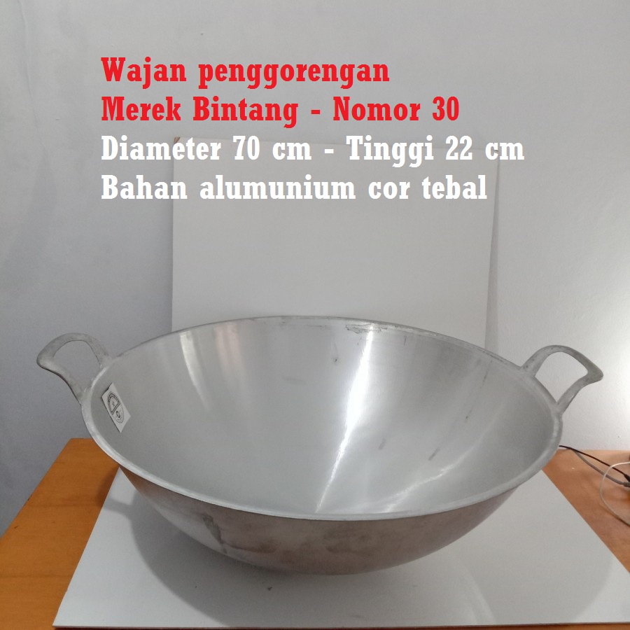 Wajan penggorengan no 30 tradisional kuali asli