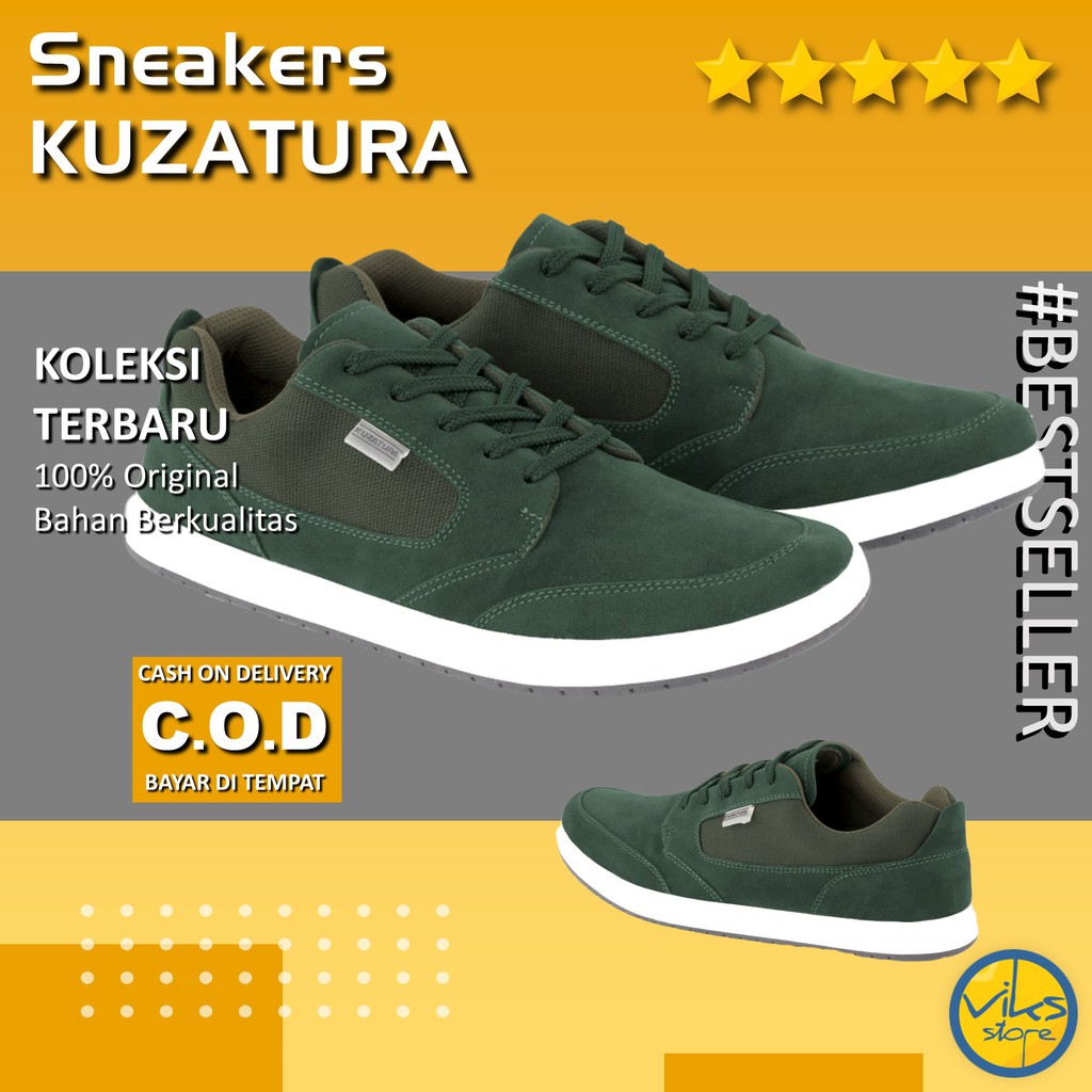 Sepatu Sneakers Pria Cowok Tali Style Casual Distro Kuzatura Original Suede Lokal Premium Elegan