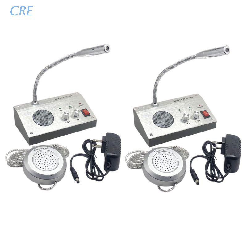 CRE  Dual Way Window-Glass  Intercom  Interphone Bank Counter Interphone Zero-touch