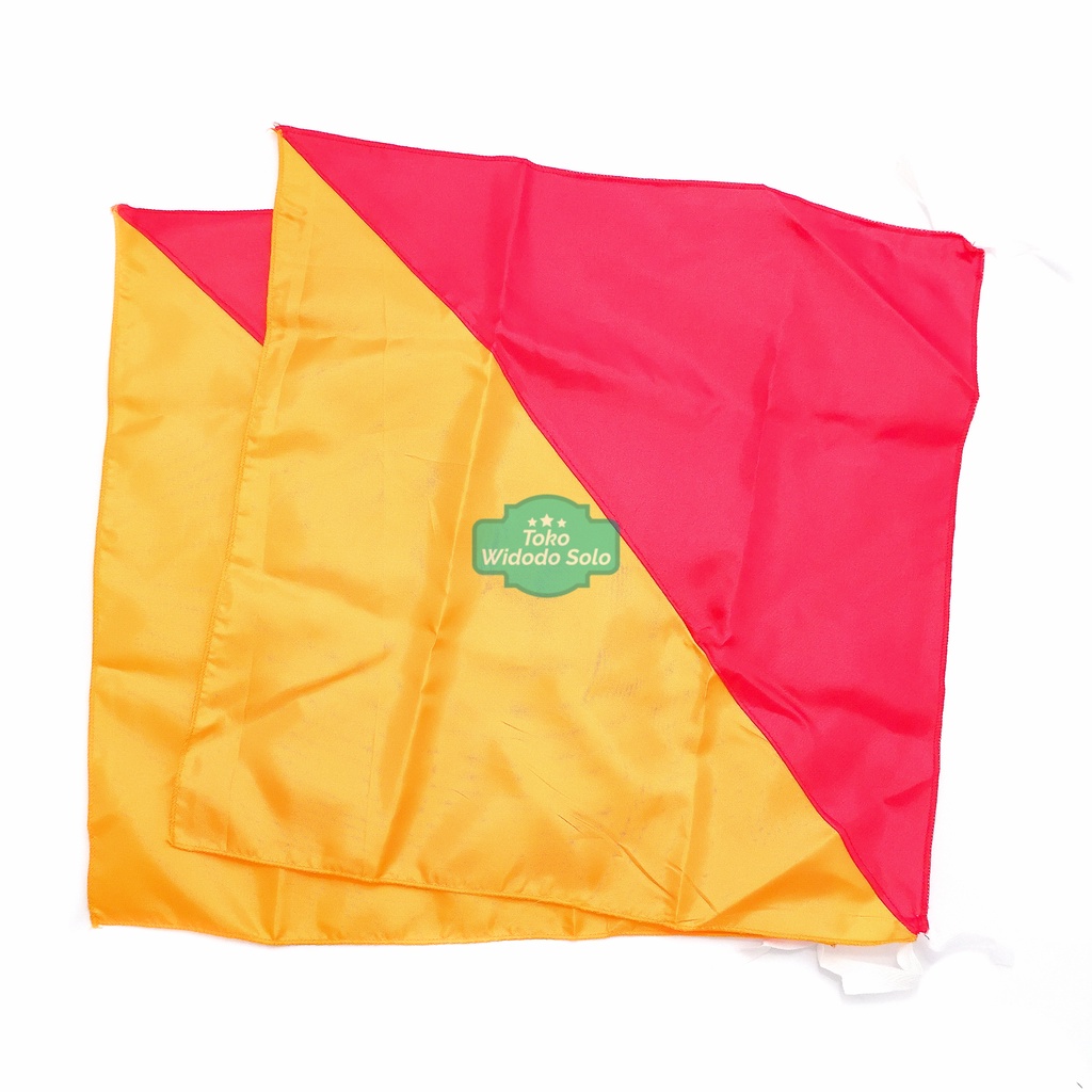 

Bendera Semapore Kuning Merah 35,5x35,5cm Kecil - 1 Pasang