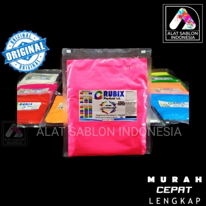 

Terbatas Tinta Sablon Rubix Hc Plastisol Flo Pink High Coverage 200Gr Bagus