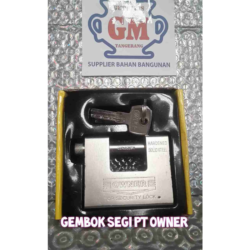 Gembok Segi  / Gembok Kotak Kunci Samping Owner