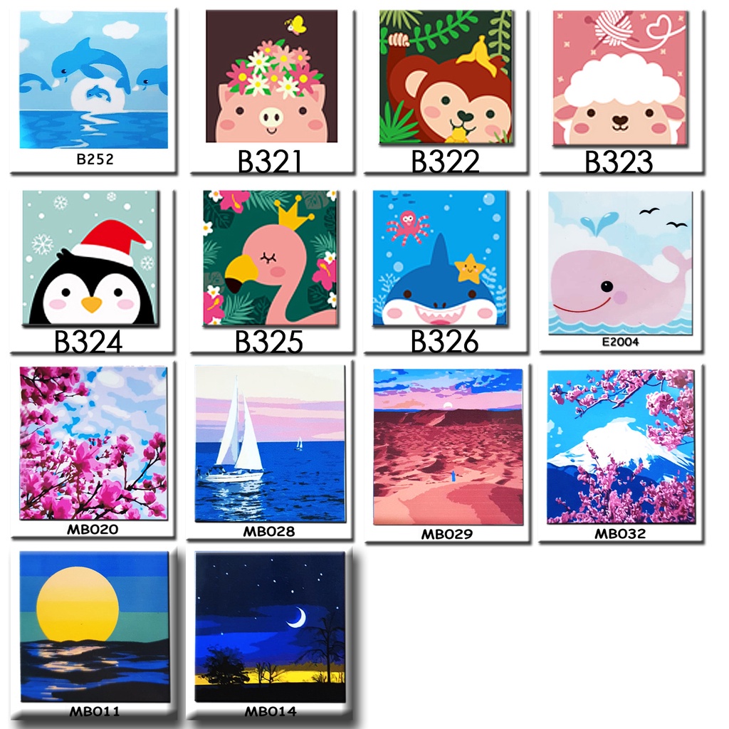 

METH CUTE ANIMAL A PAINT BY NUMBER KIDS PAINTING BY NUMBERS DIY SET MELUKIS ANAK LUCU LENGKAP MEWARNAI MUDAH AMAN LUCU LENGKAP 1 SET ALL IN ONE FRAME KAYU