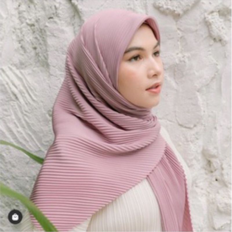 Jilbab Segiempat  Plisket Lidi Fine 110*110 cm