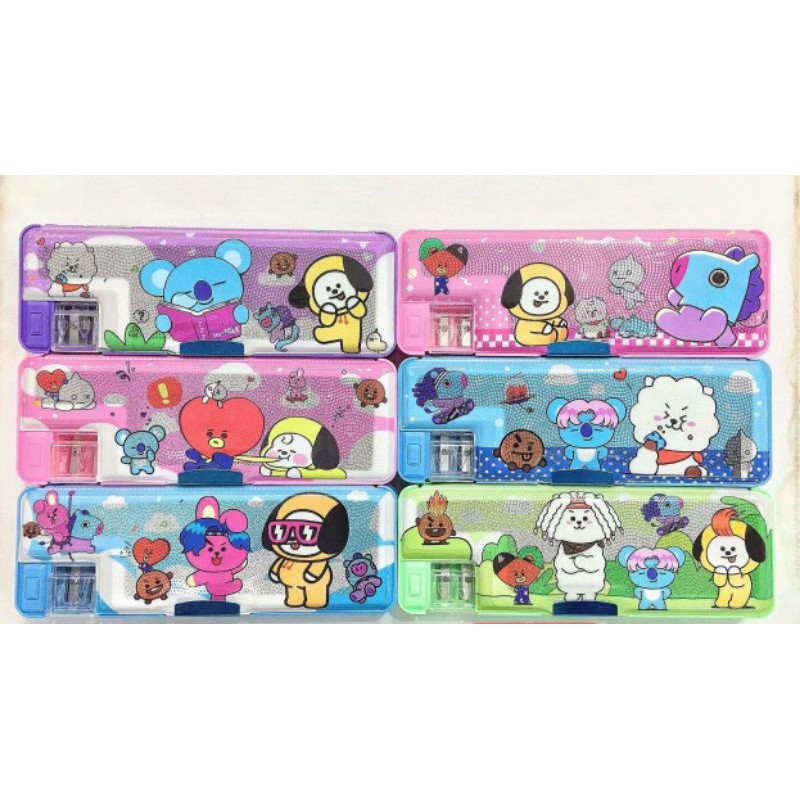 

Pencil Case / Tempat Pensil Magnet BT-21 Glitter