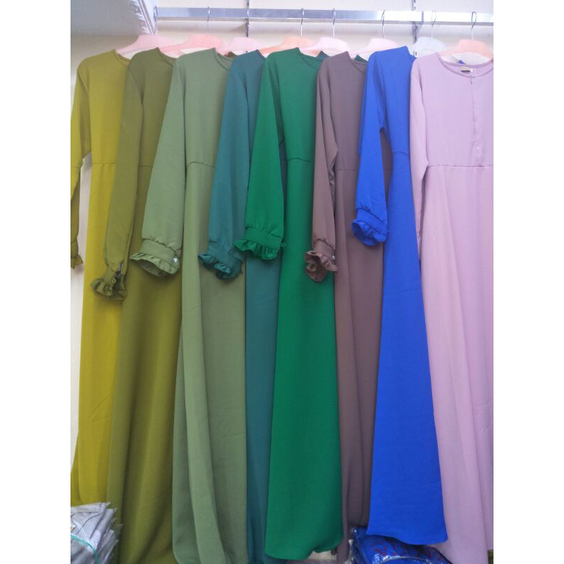 Gamis polos saura Zaleta Original ada size Jumbo