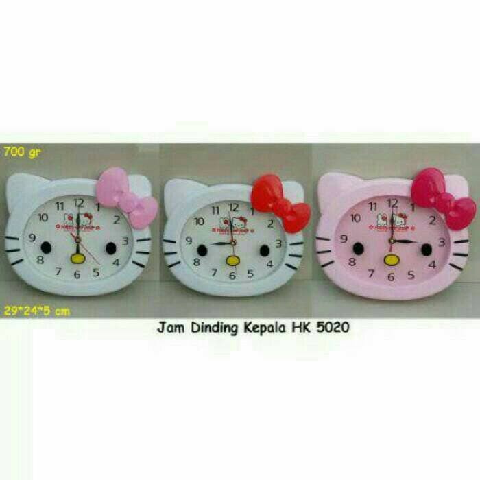 Jam dinding karakter Hello kitty