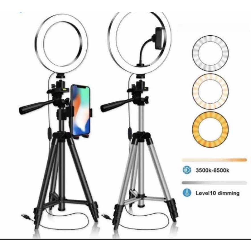 RINGLIGHT 20CM 26CM 33CM TRIPOD 1 METER SILVER DAN BLACK [import.acc]