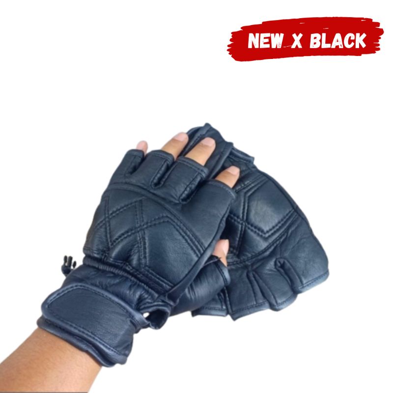Sarung Tangan Kulit Domba Asli Motif R1 Double X Sarung Tangan Motor Pria