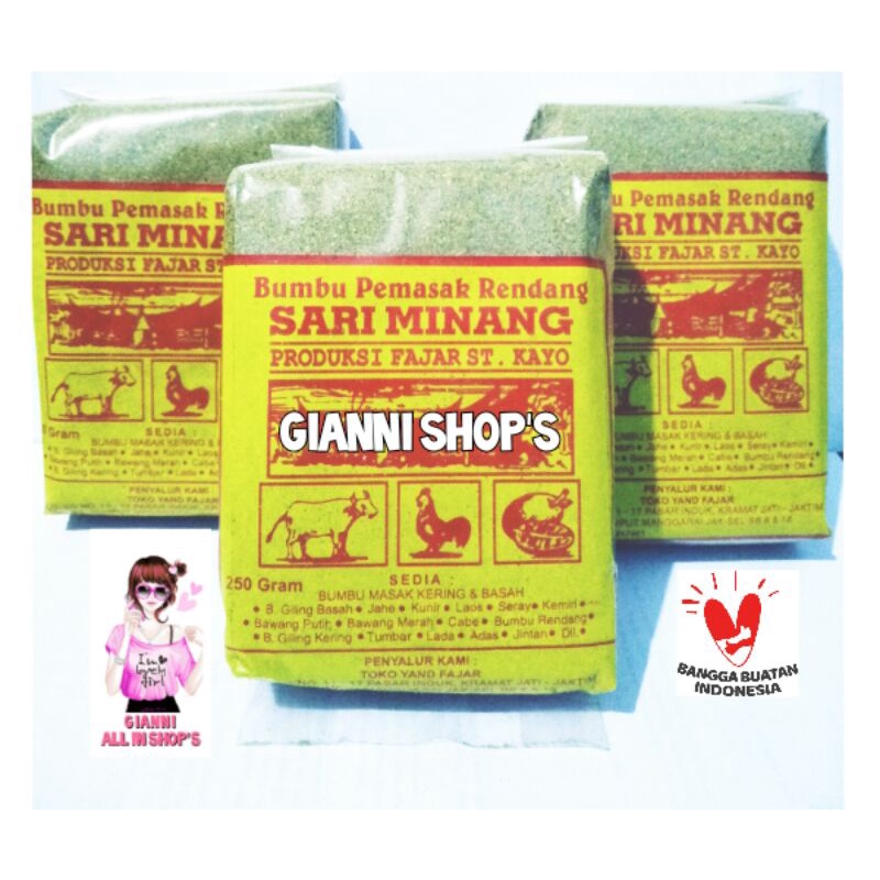 

Bumbu Pemasak Rendang SARI MINANG asli TANPA BAHAN PENGAWET