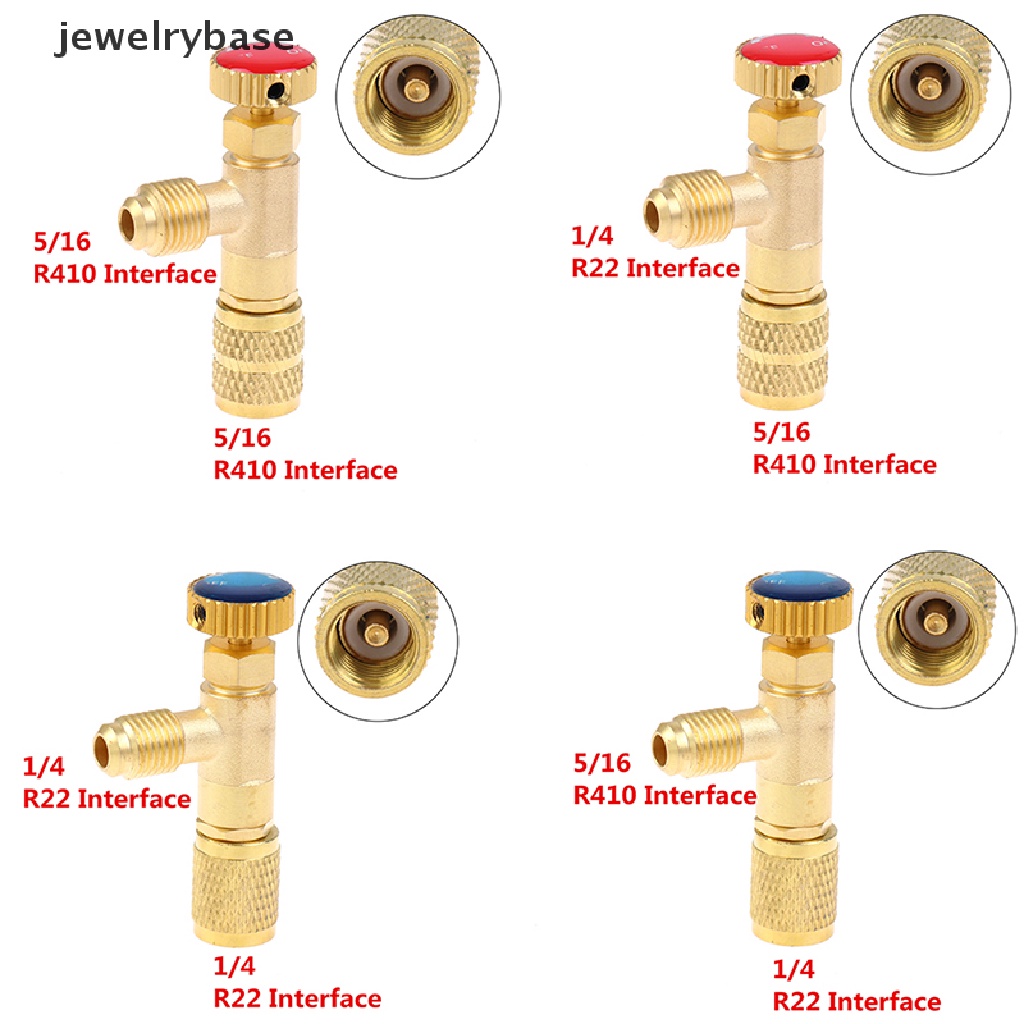 Adapter Katup Pengaman Ac R410A R22 1 / 4 &quot;5 / 16&quot;