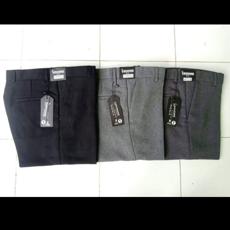 celana katun slim fit pria / celana formal pria/ celana kerja kantor / celana  katun woll