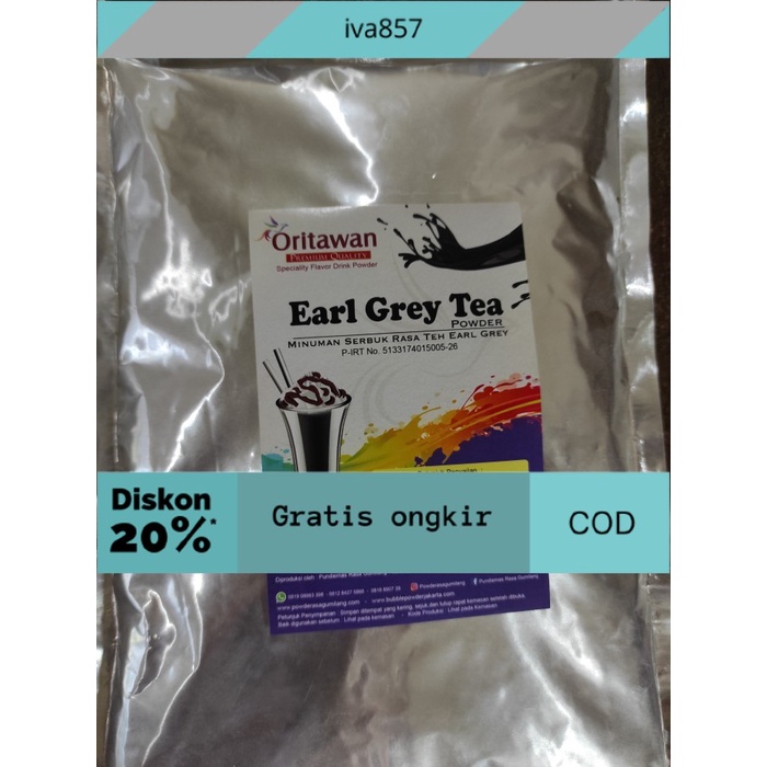 

PROMO Earl Grey Tea Powder GRATIS ONGKIR