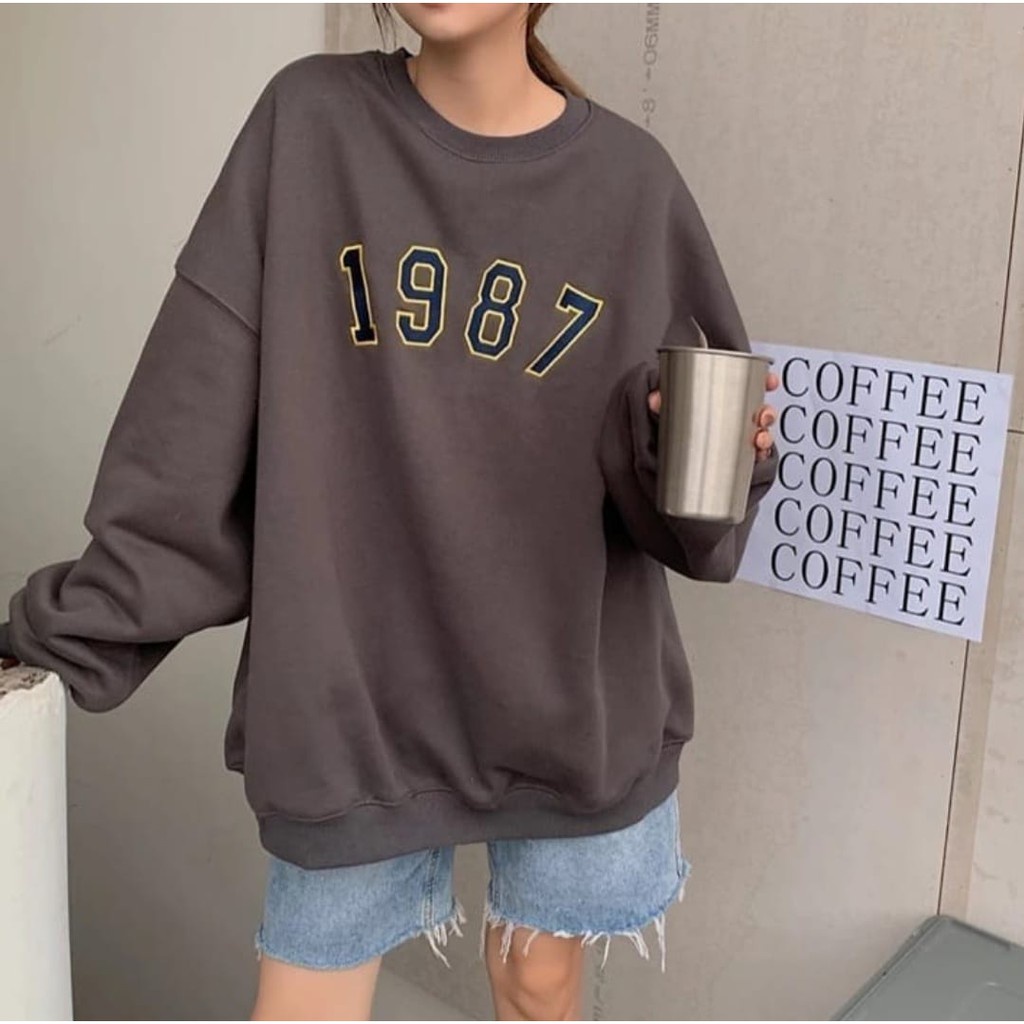 SWEATER UNISEX 1987 /// CREWNECK PREMIUM FLEECE HALUS TEBAL KEKINIAN TERBARU''