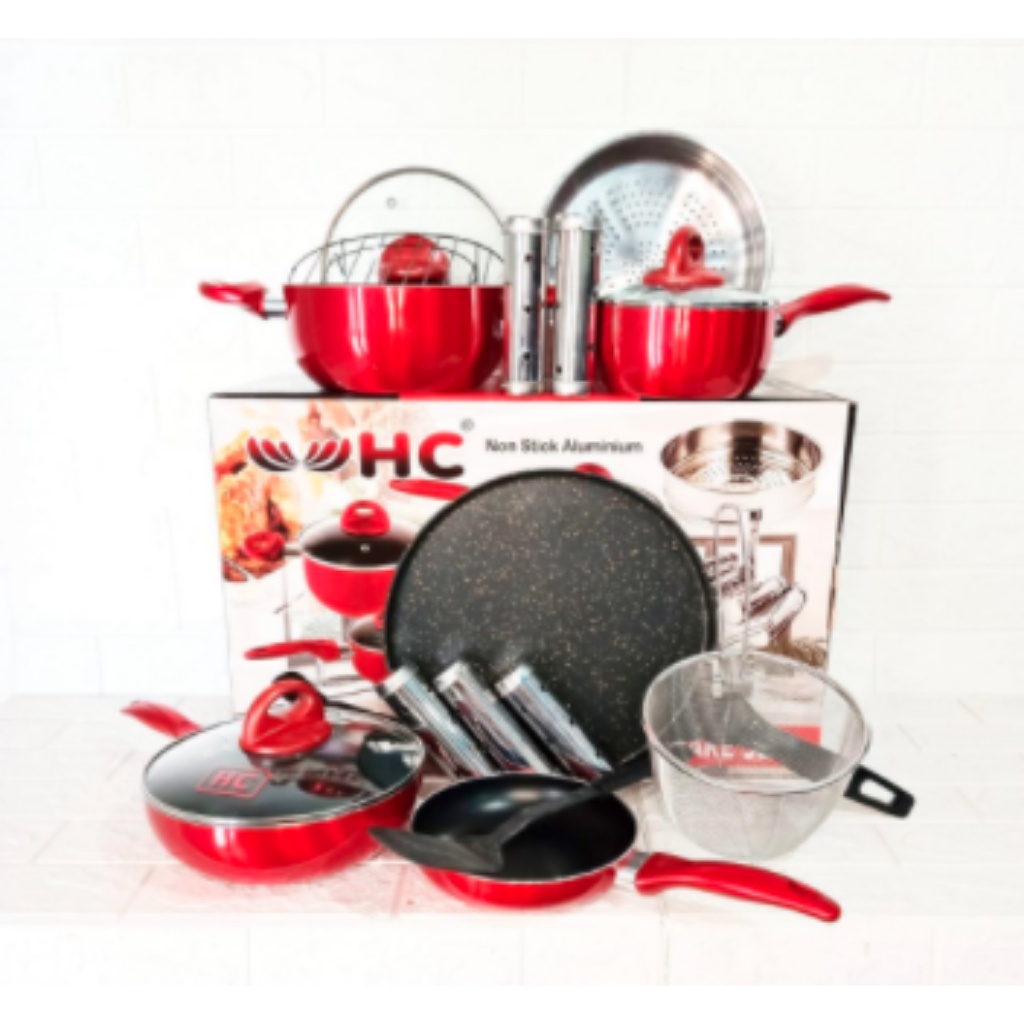 Wajan set dan Panci set HC cookware set 11pcs / 17pcs