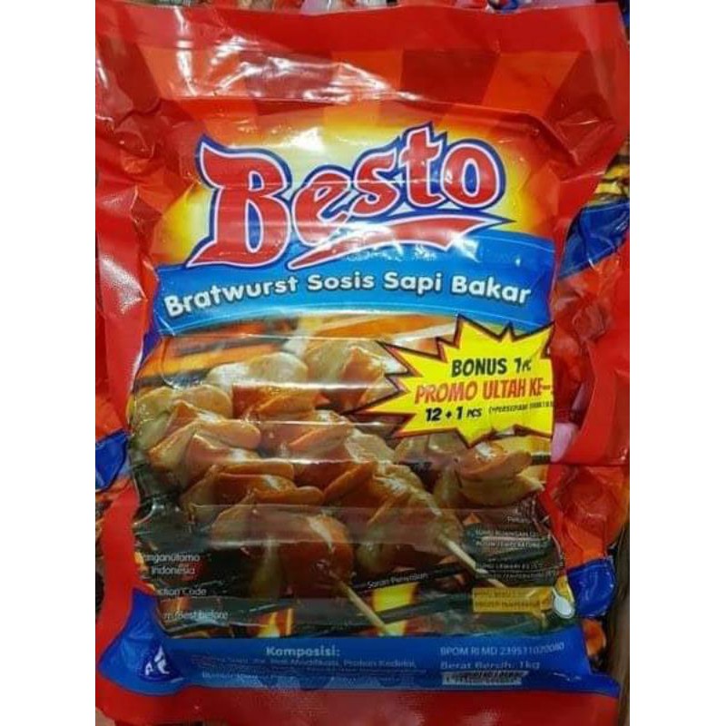 sosis sapi bakar besto 1kilo