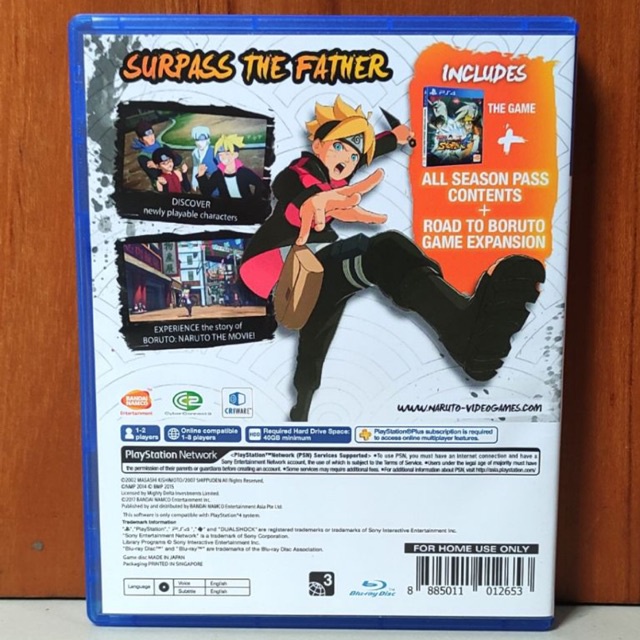 Naruto Ultimate Ninja Storm 4 Road to Boruto PS4 Kaset Naruto Shippuden PS 4 5 Paystation CD BD Game Games Striker strikers reg3 sasuke ps5 games reg 3 region asia