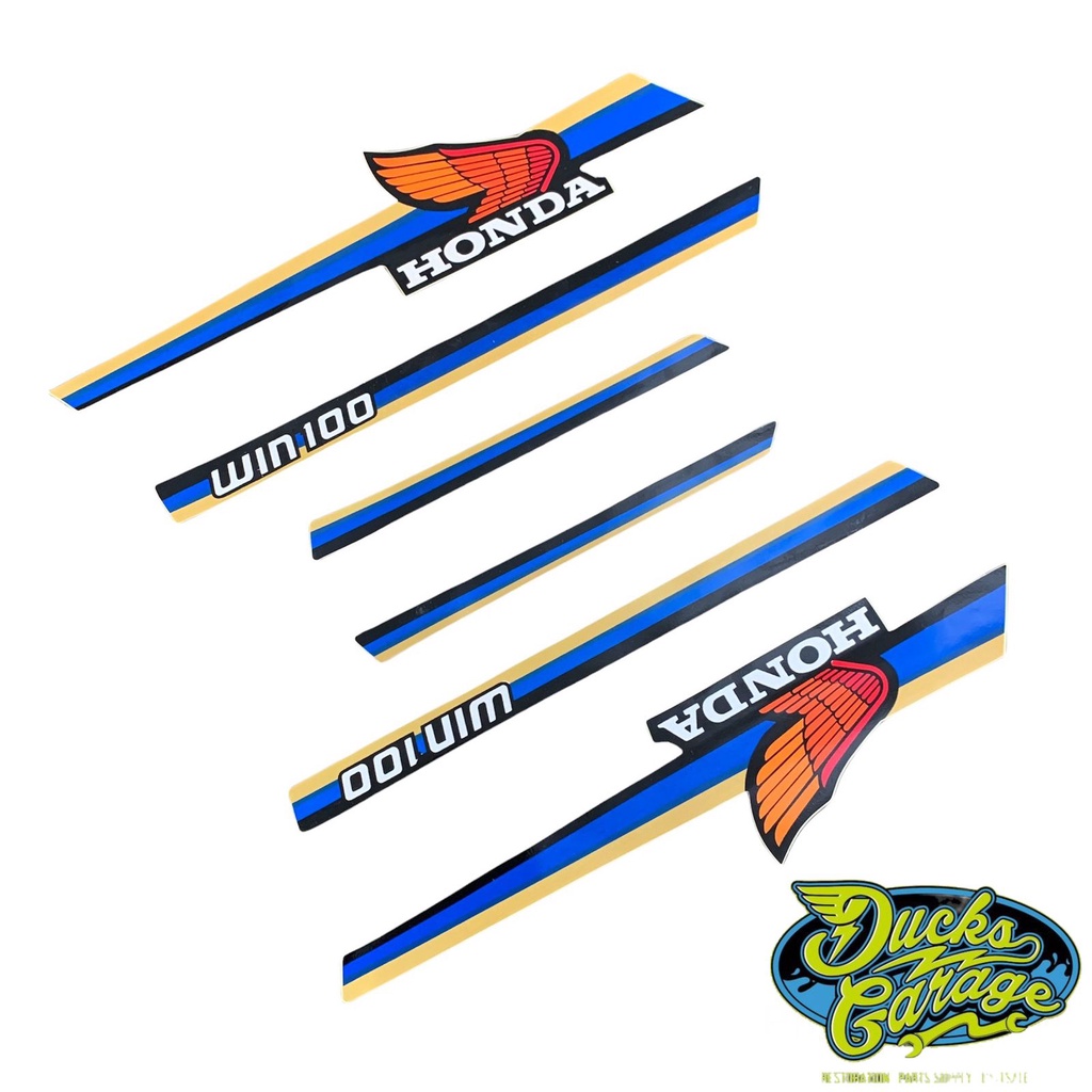 striping sticker stiker list body honda win 100 custom