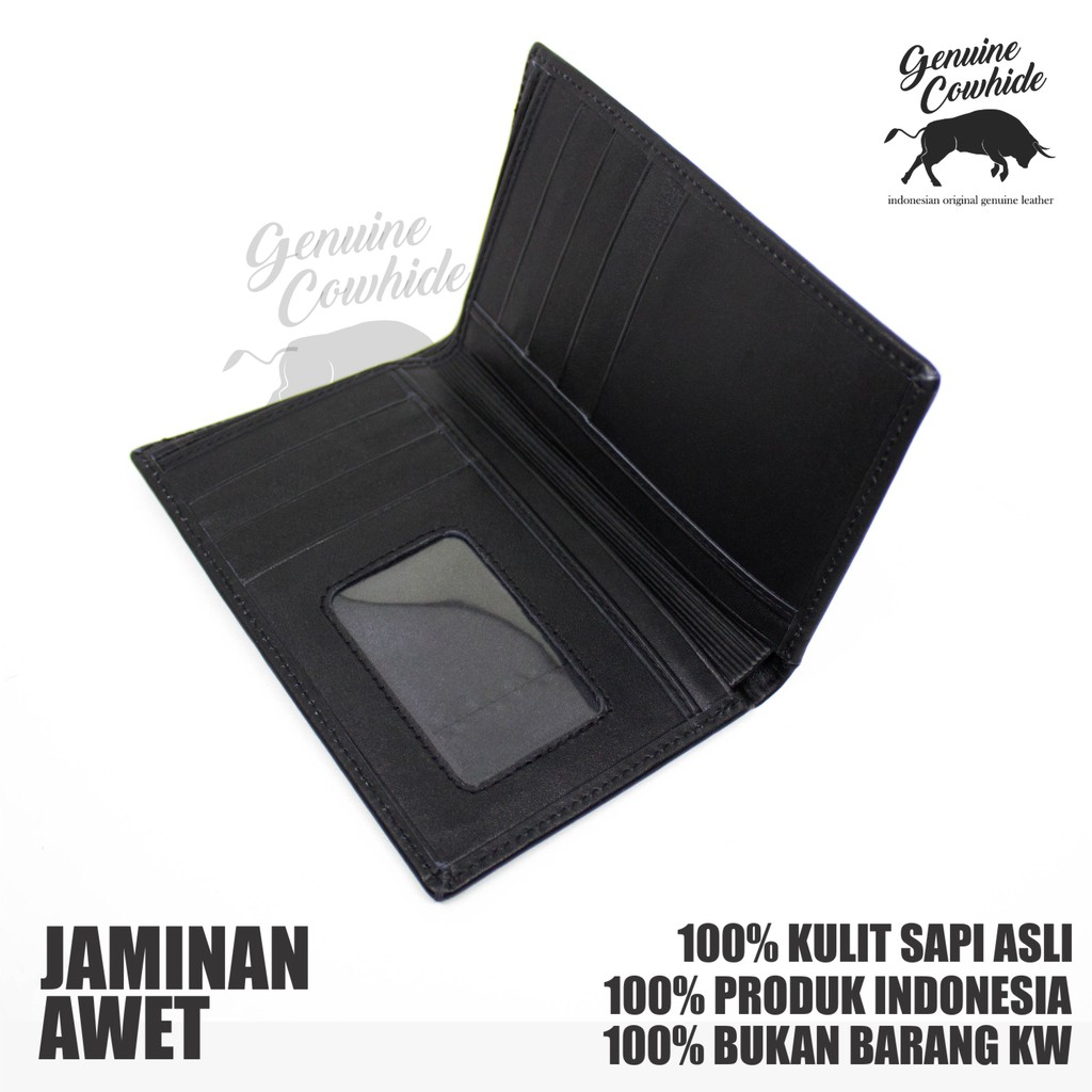 Dompet 3/4 Tanpa Slot Tengah - Dompet Kulit Asli