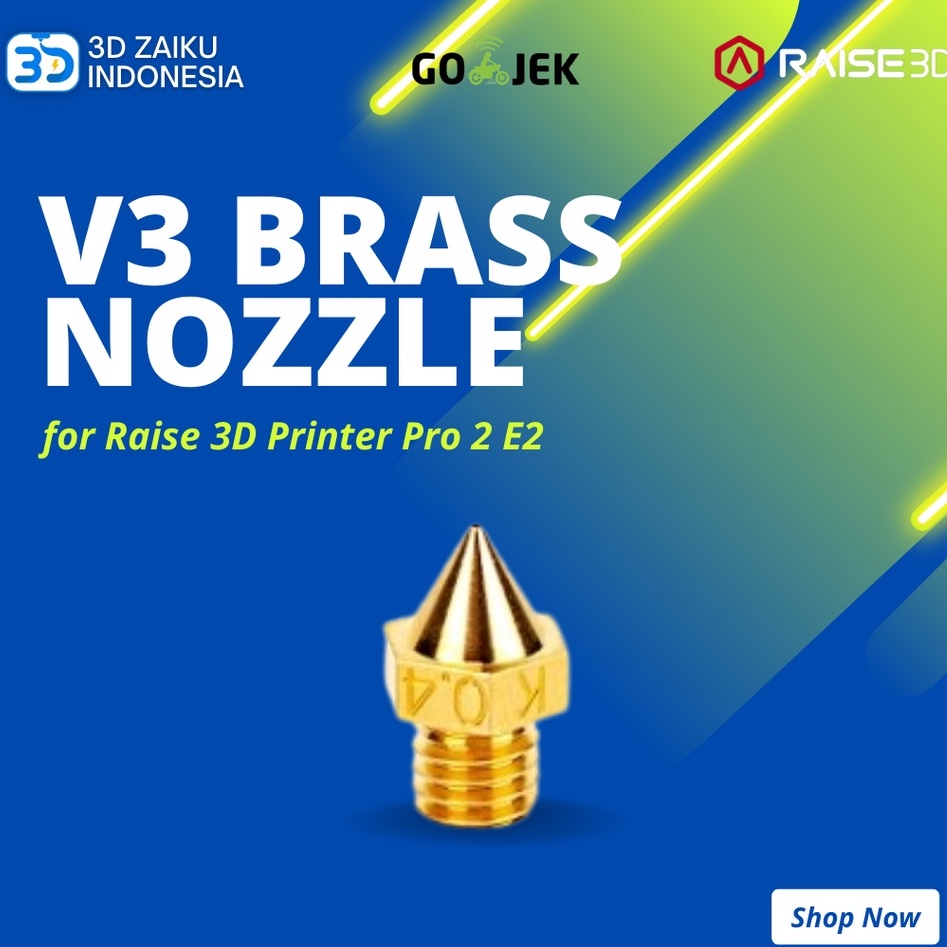 Original Raise3D Premium V3 Brass Nozzle for Raise 3D Printer Pro 2 E2