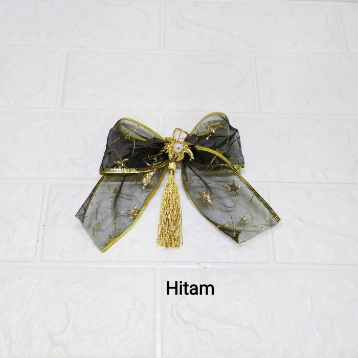 

Pita Bow Bless Hampers Empat Warna -Gantungan Hiasan Hampers Serbaguna
