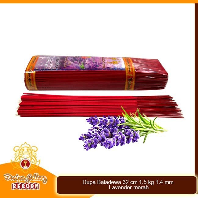 Dupa/ Hio Wangi Harum Baladewa 32cm 1.5Kg 1.4 mm Lavender merah