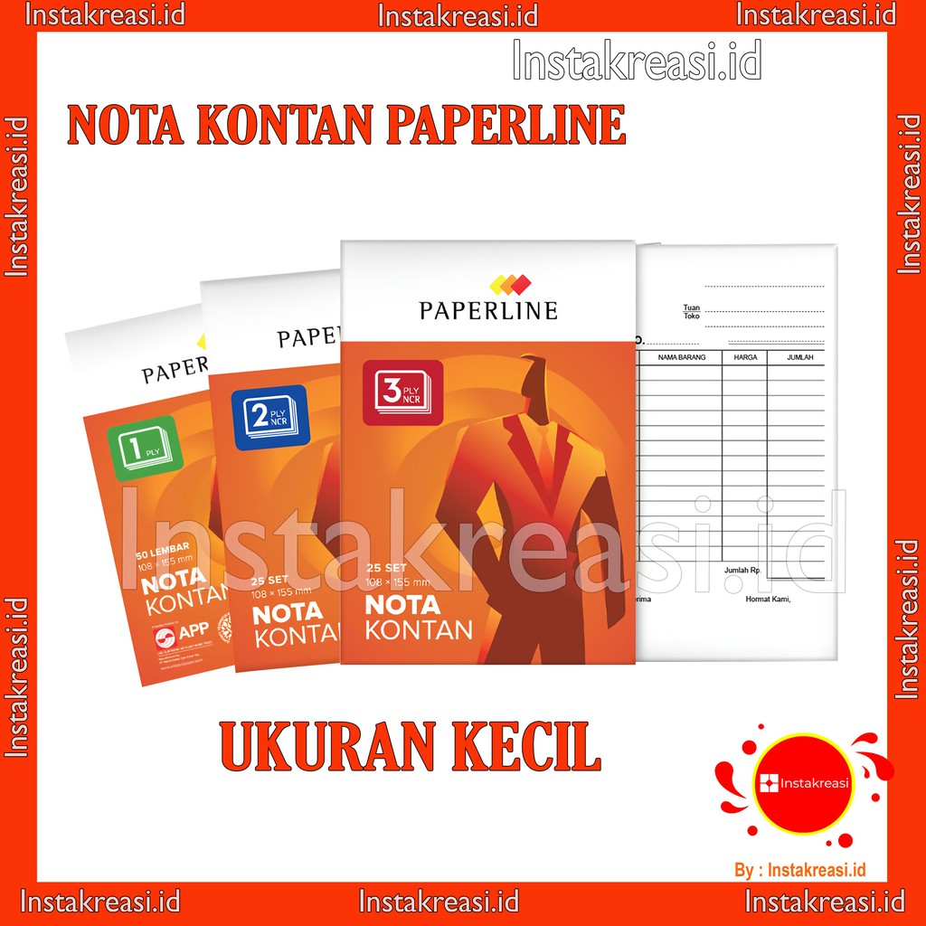 

NOTA KONTAL 2 PLY --NOTA 2 RANGKAP - Merk PAPERLINE- SATUAN