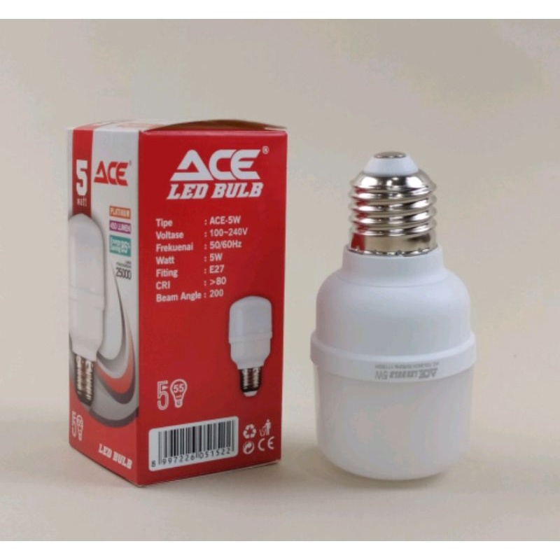 Lampu LED Murah / Lampu Led Capsule Merk ACE 5 10 15 20 watt SNI