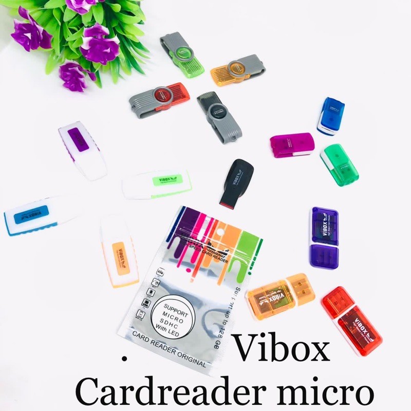 PROMO VIBOX CARDREADER MICRO SD SUPPORT UP TO 512GB WITH LED INDIKATOR ORIGINAL