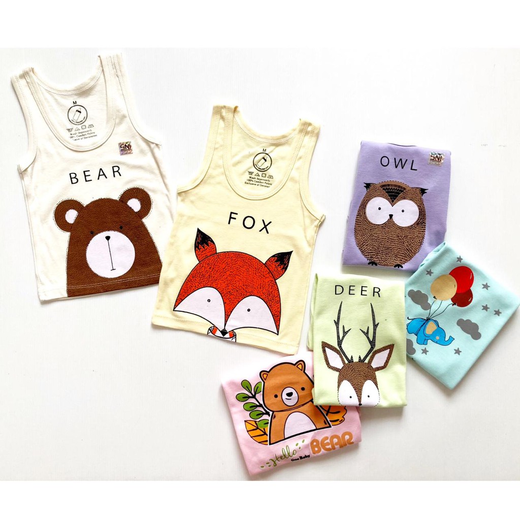 kaos singlet / jumper singlet kaos anak M L XL Baju Kaos hari santai Jalan Lucu Fashion Anak Bayi Cowok Laki babeebabyshop