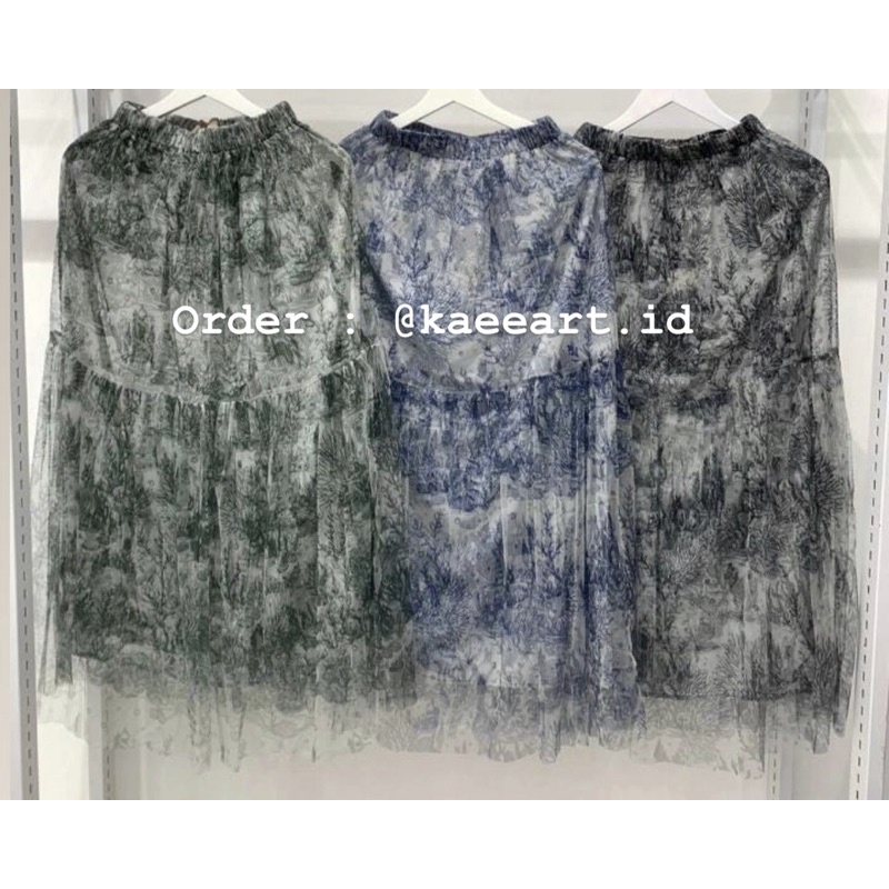 BOOKED el mar minorca flowy skirt blue benang jarum by buttonscarves