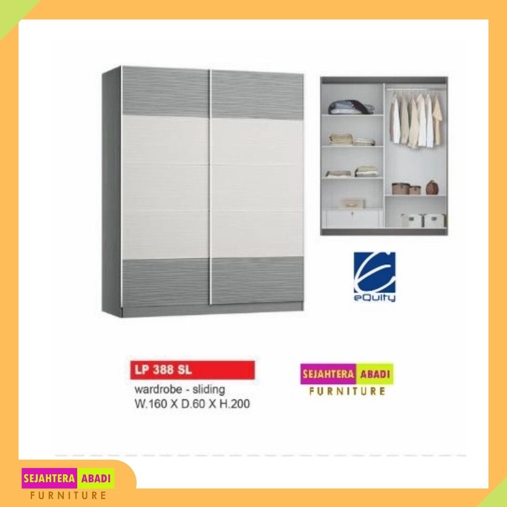 lemari sliding pakaian siantano equity LP 388 SL