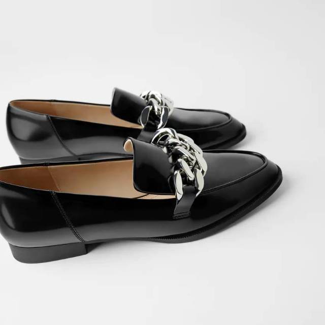 Zara Chain Loafers