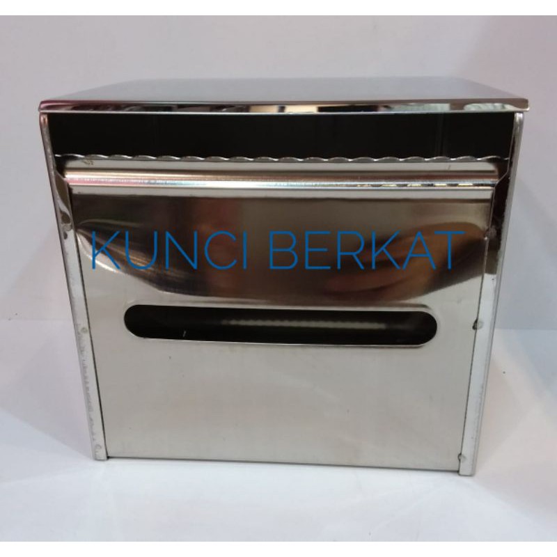 Tempat Tissue Minimalis/Tisu holder/Stainless/Box