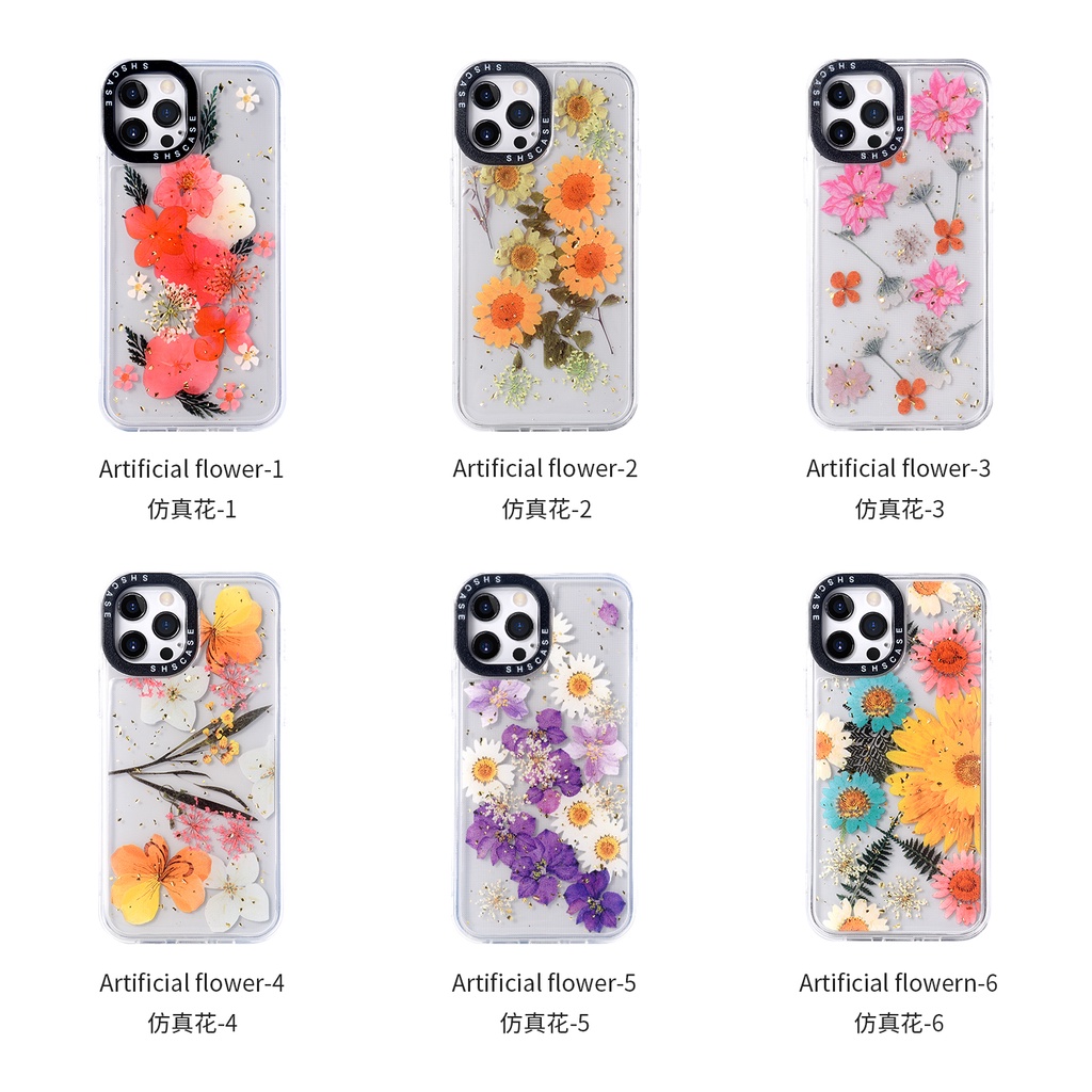 Soft Case Hp Gambar Bunga Tahan Goncangan Untuk iphone 13 / 12 / 11promax / X / XR / XS Max / 11 / 6 / 7 / 8plus / SE 2020