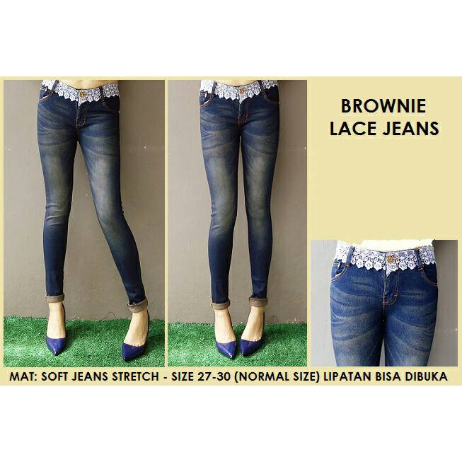 JEANS  LACE JEANS BROWNY