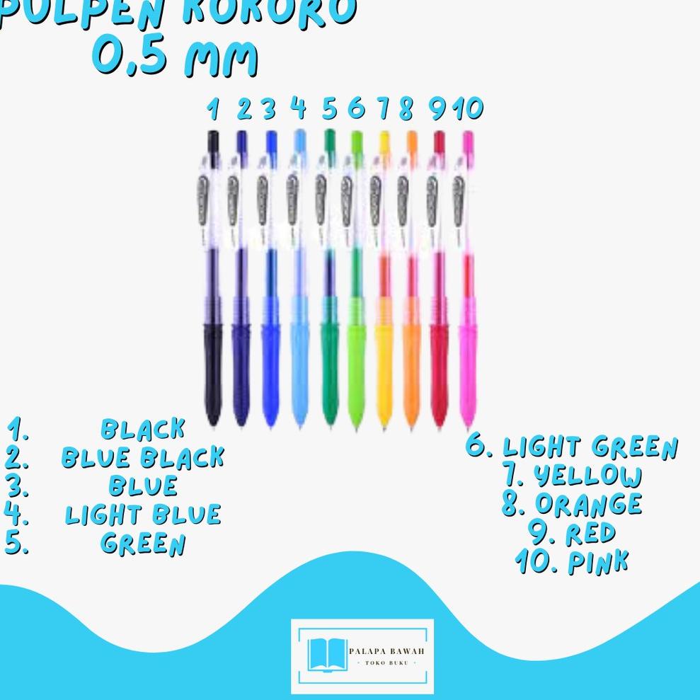 

[PROMO GJ942] Pulpen / Pena ZEBRA Gel Kokoro 0.5 mm Warna Warni Diskon