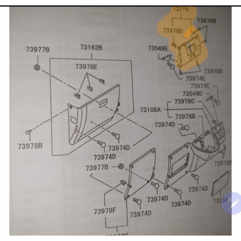 tutup dasbor canter ps110 ps125 cover dasbor original