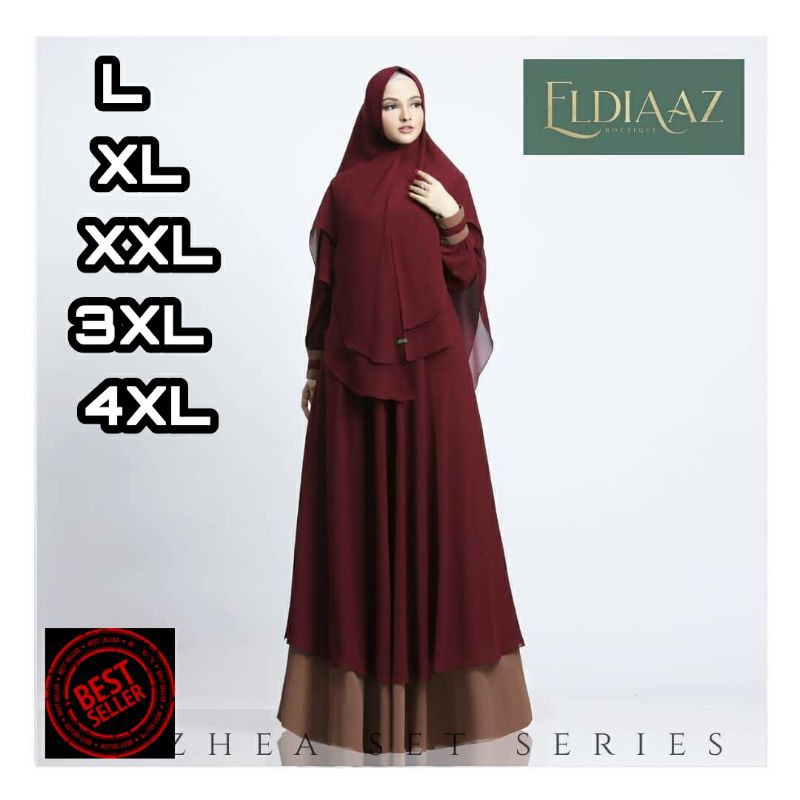 Gamis Syari Jumbo Alzhea Size L XL XXL XXXL 3XL Gamis Jumbo Modern 2020 Gamis Jumbo Murah LD 140