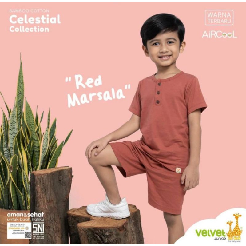 VELVET JUNIOR CELESTIAL STELAN PENDEK PENDEK - velvet air cool