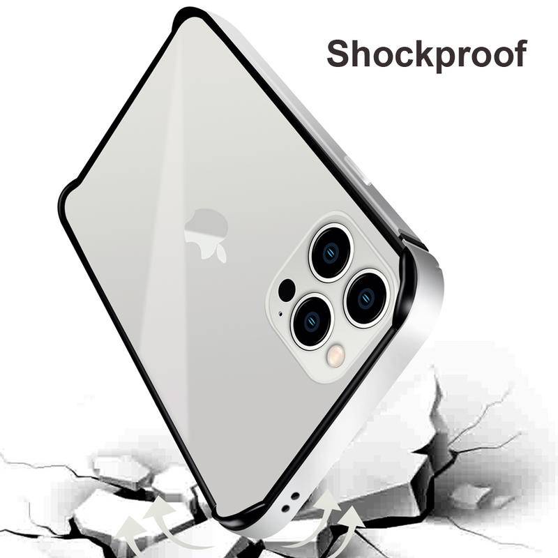 Case Bumper 2 in 1 Bahan Metal Aluminum TPU Shockproof Untuk iPhone 13 12 Pro MAX Mini 12 13