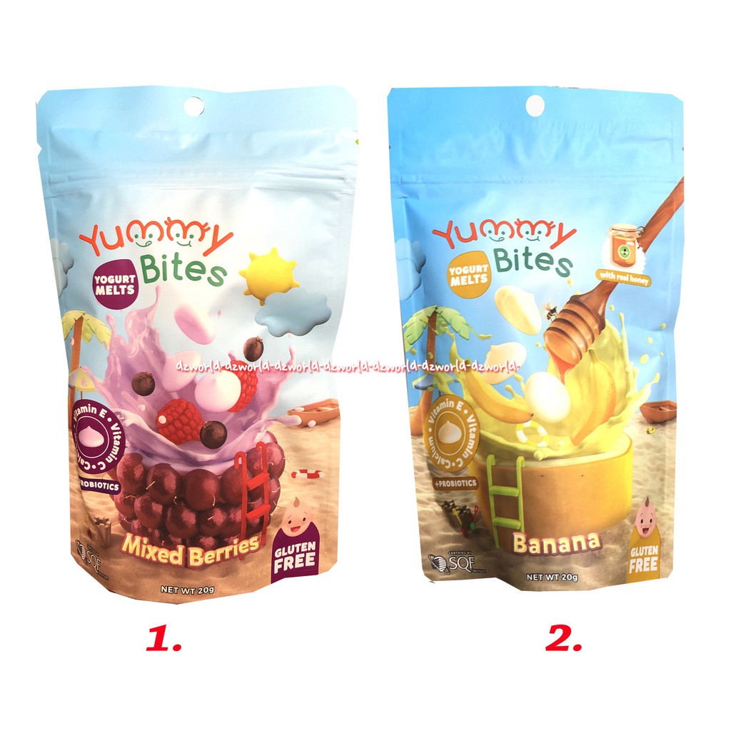 Yummy Bites Banana Yogurt Melts Gluten Free Makanan Bayi 20gr