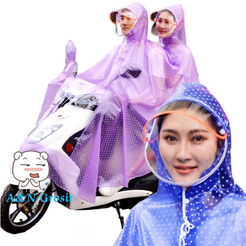Jas Hujan Ponco 2 Kepala Full Body Motor