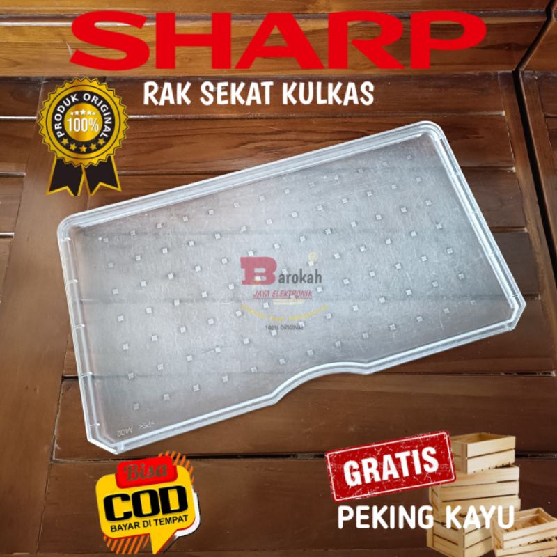 Rak Sharp Tatakan Ambalan Rak Sekat Lemari Es Kulkas 1 Pintu Dan 2 Pintu Ukuran 46,5 x 26cm Termurah