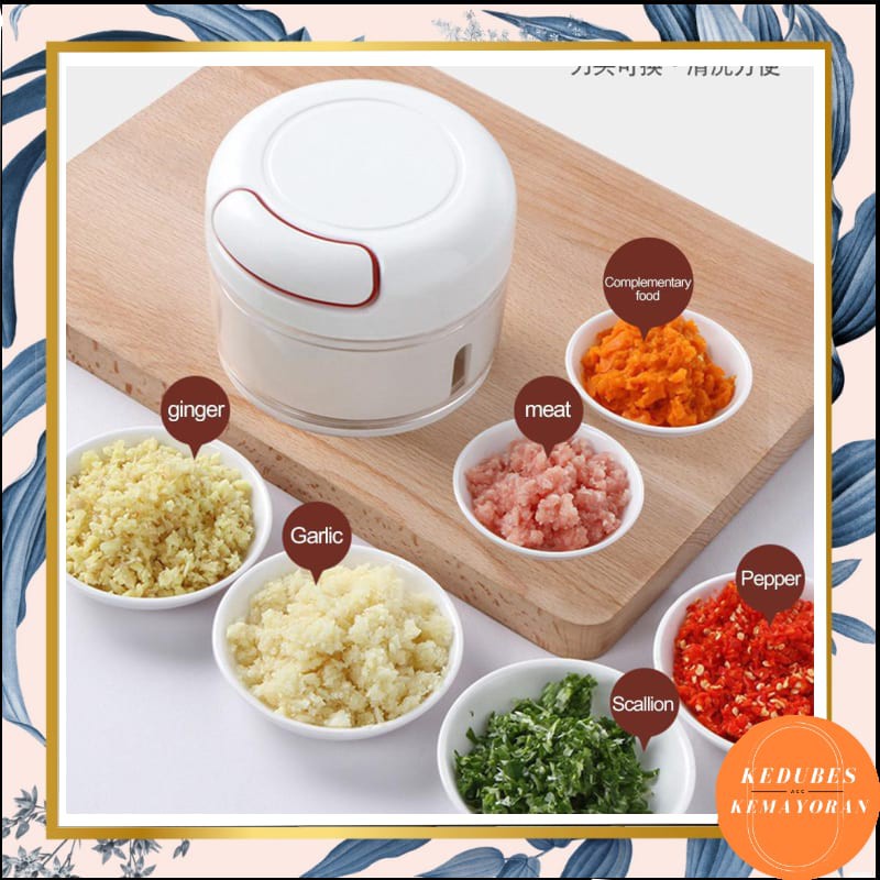 Blender Mini Food Chopper Processor Alat Bantu Pencacah Makanan Untuk Sauces Bawang Putih [KK]