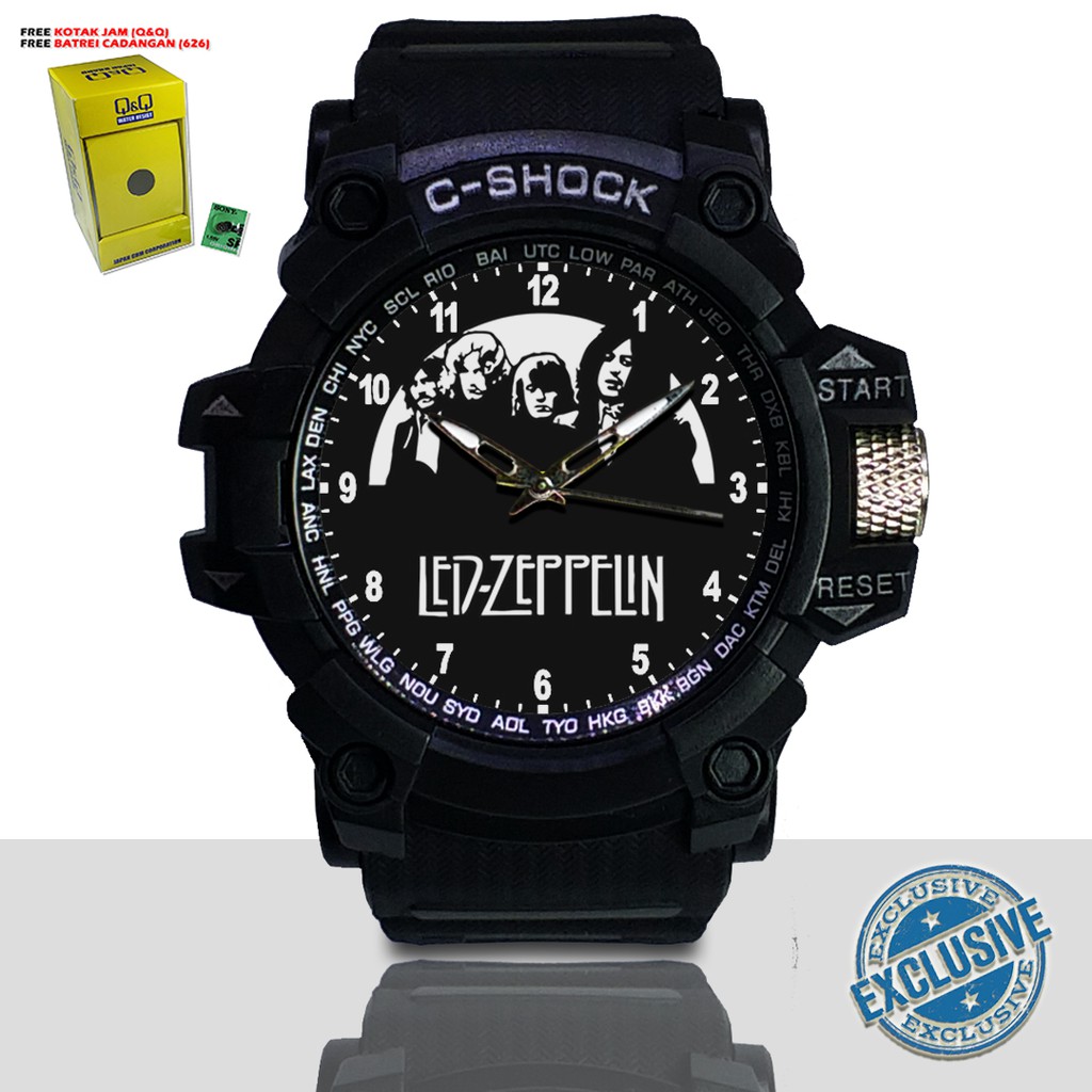 (EXCLUSIVE ) JAM TANGAN LED ZEPPELIN  WATER RESIST FREE BOX DAN BATREI - NO.20