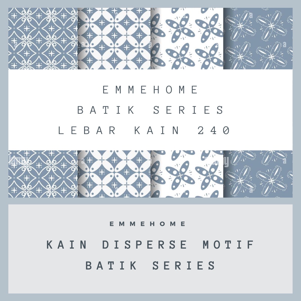 KAIN KATUN DISPERSE MIKROTEX / MICROTEX / POLYMICRO / KAIN SPREI BERKUALITAS MOTIF BATIK SERIES 100 GSM