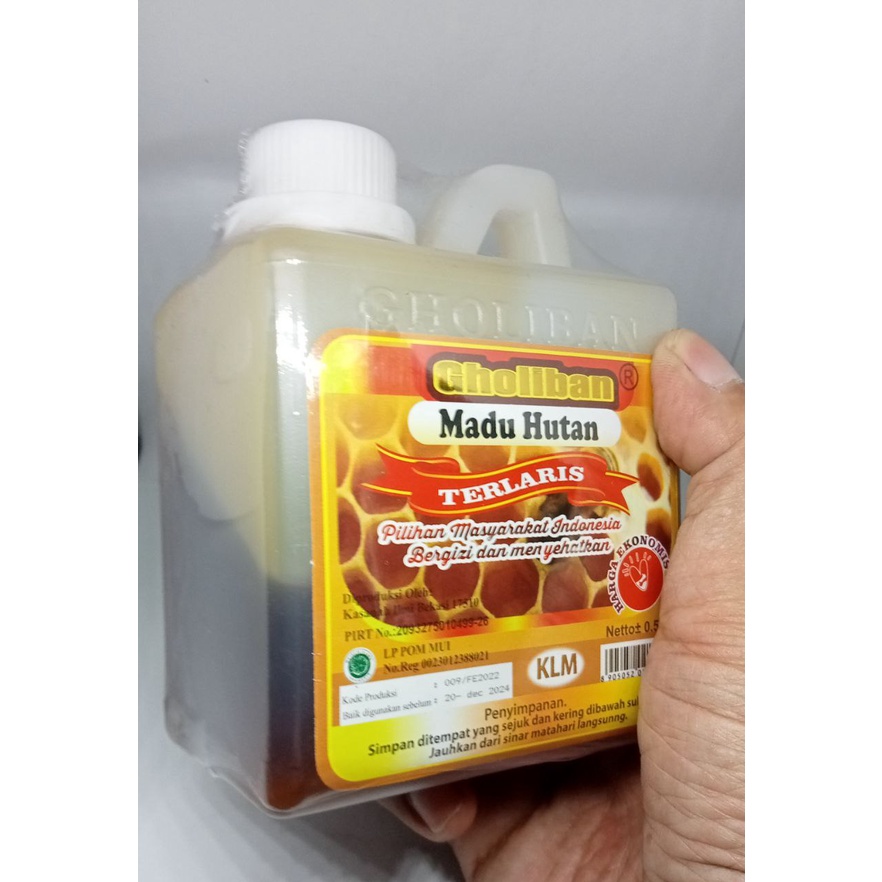 

Madu Hutan KLM 500 gr | Madu Kalimantan Gholiban 500 gr Original Botol Timbul Huruf Gholiban