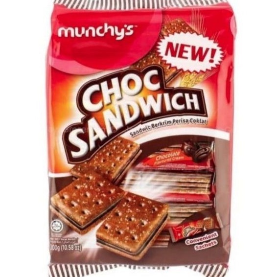 

Munchys Choc Sandwich / Munchy's Biskuit Sandwich Rasa Coklat 300grm